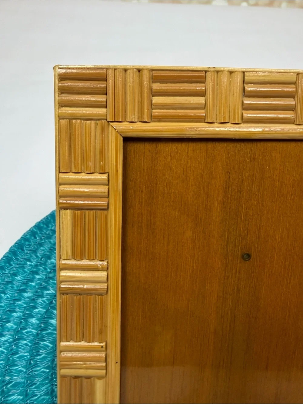 Vintage Bamboo Wooden Picture Frame 5 x 7